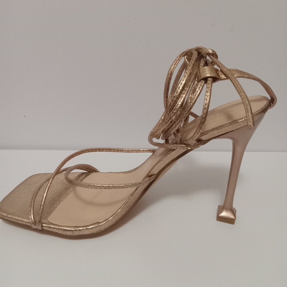 Gold X2B Strappy Heels Women Size 8.5